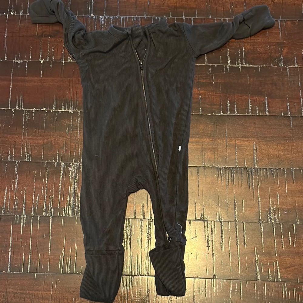 Birdies Black Kids Footie One Piece